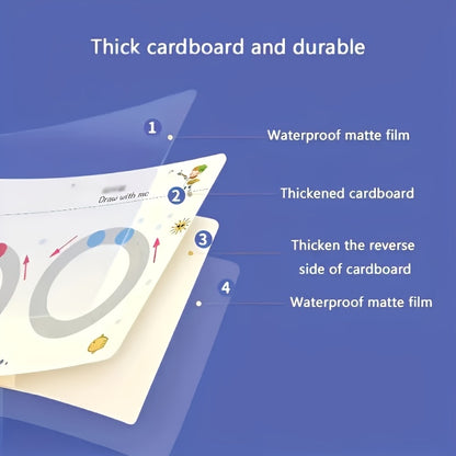 32-Page Reusable Magic Practice Notebook Set | Holistic Brain Development, Pen Control Training and Drawing Education Workbook | Learn Writing Skills, Paper Material, Educational Workbook | Color Pages | Durable Binding