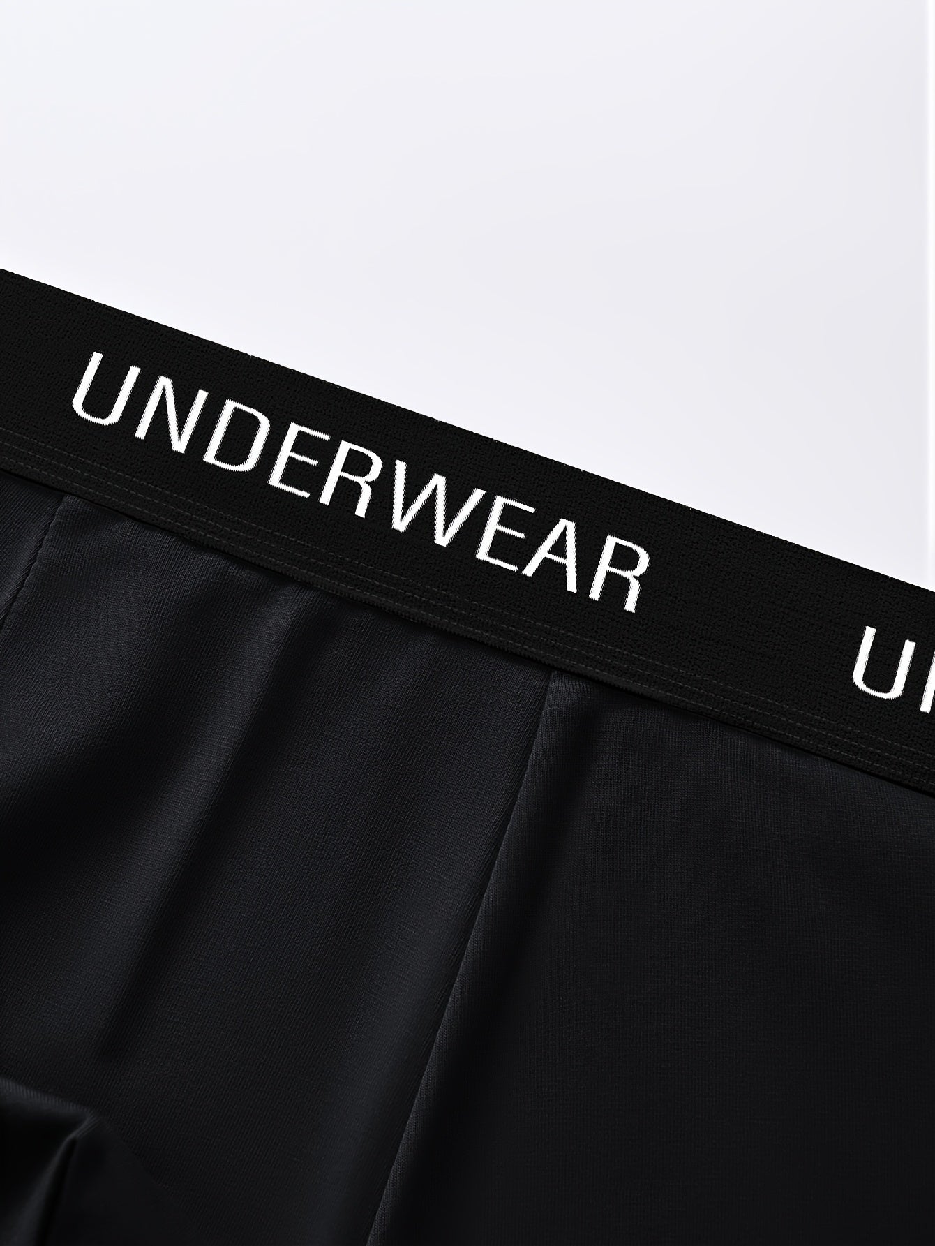 5-Pack Men'S Black High-Waisted Boxer Briefs - Premium Comfort, Breathable & Light Beige-Friendly Underwear for Youth, Casual Attire, Stylish Undergarments, Modern Undergarments, Soft Material, Comfortable Fit, Multipack Unde