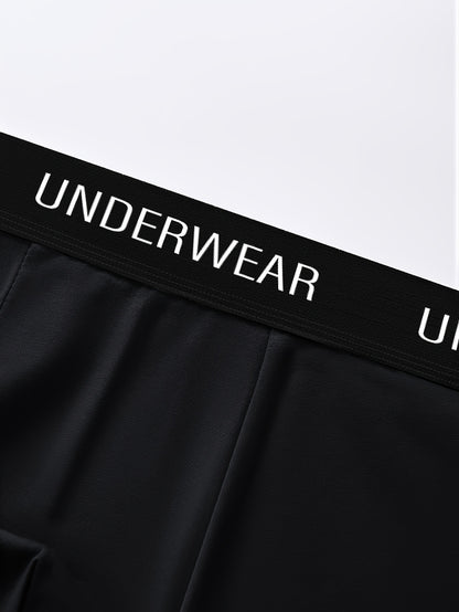 5-Pack Men'S Black High-Waisted Boxer Briefs - Premium Comfort, Breathable & Light Beige-Friendly Underwear for Youth, Casual Attire, Stylish Undergarments, Modern Undergarments, Soft Material, Comfortable Fit, Multipack Unde
