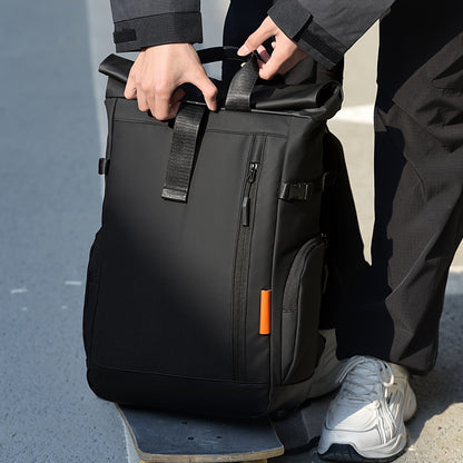 Men's Large Capacity Expandable Laptop Backpack - Heavy-Duty 39.62 cm Computer Bag with 15-Inch Compartment, Padded Shoulder Straps & High Quality Design for, College,, Travel - Durable Black/Grey Commuter Backpack for s, Bac