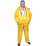 CONDOR Men's Rain Bib Overall Nylon/Polyurethane 2XL Yellow