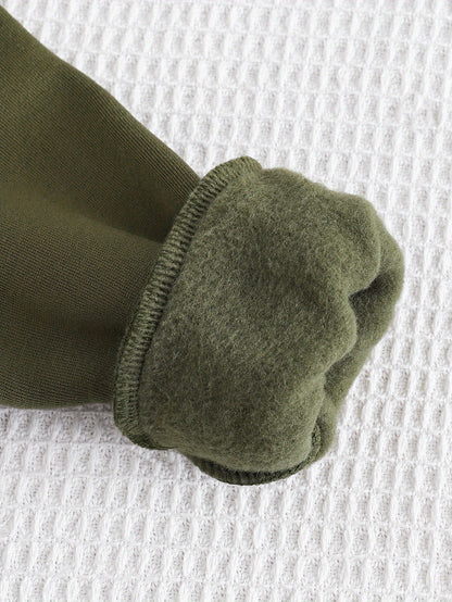 Boys' Autumn/Winter New Three-Piece Set with Mickey Mouse Classic Cartoon Print Long-Sleeve Round Neck Hoodie and Zip-Up Sleeveless Top, Matching Printed Sweatpants - Fleece-Lined Thickened Warm Comfortable Outfit for Parties