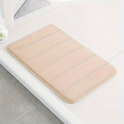 1pc Soft and Comfortable Bathroom Memory Foam Mat with Quick Absorption and Anti-Slip Properties, Bathroom Decor, Bathroom decorations, bath rug, kitchen Area Rugs, Laundry, bedrooom, shower, indoor mat