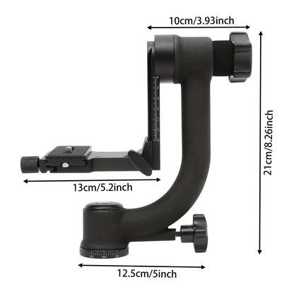 360 Degree Panoramic Gimbal Tripod Head, Panoramic Boom Cradle Head, Panoramic Gimbal Tripod Head, Wideangle Shooting, Panoramic Photography, Smooth Rotation, Adjustable Head, Precision Engineering, Lightweight Material, Vide