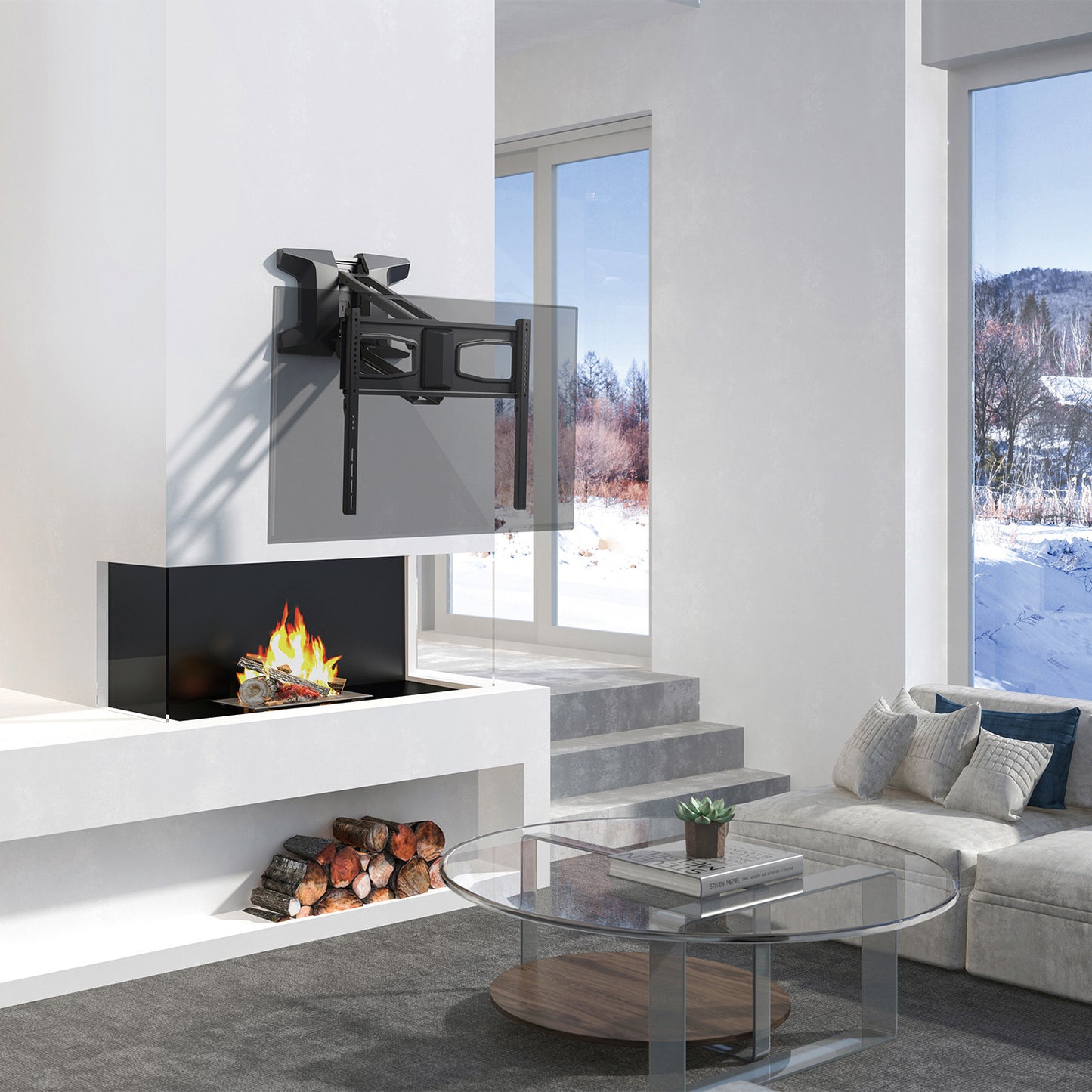 Electric Fireplace TV Mount, 37-70 inches, Maclean MC-891