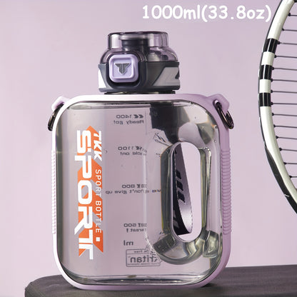 1pc TKK Leakproof Sports Water Bottle Jug with Handle &amp; Straw - Wide Mouth, BPA-Free, for Gym, Travel, Camping, Yoga - Available in 1000ml/1600ml/2100ml (33.81oz/54.1oz/71.01oz) - Ideal Gift for Athletes, Hikers, Outdoor Enth