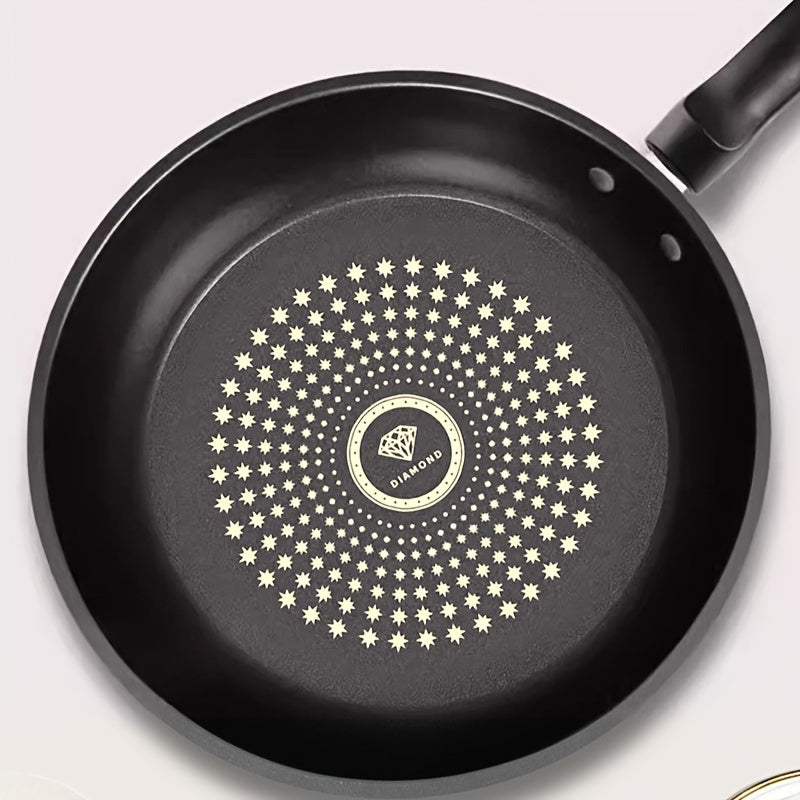 2pcs covered frying pan set, multifunctional and dual-use, smoke-free, suitable for kitchen pancakes, stir frying, etc