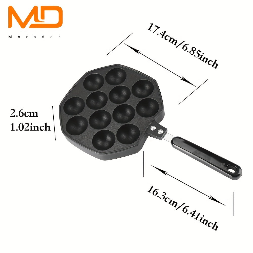 1pc Non-Stick Takoyaki Frying Pan Perfect For Home And Restaurant Use, Ideal For Making Octopus Balls, Shrimp Molds, And Other Snacks, Kitchen Must-Have