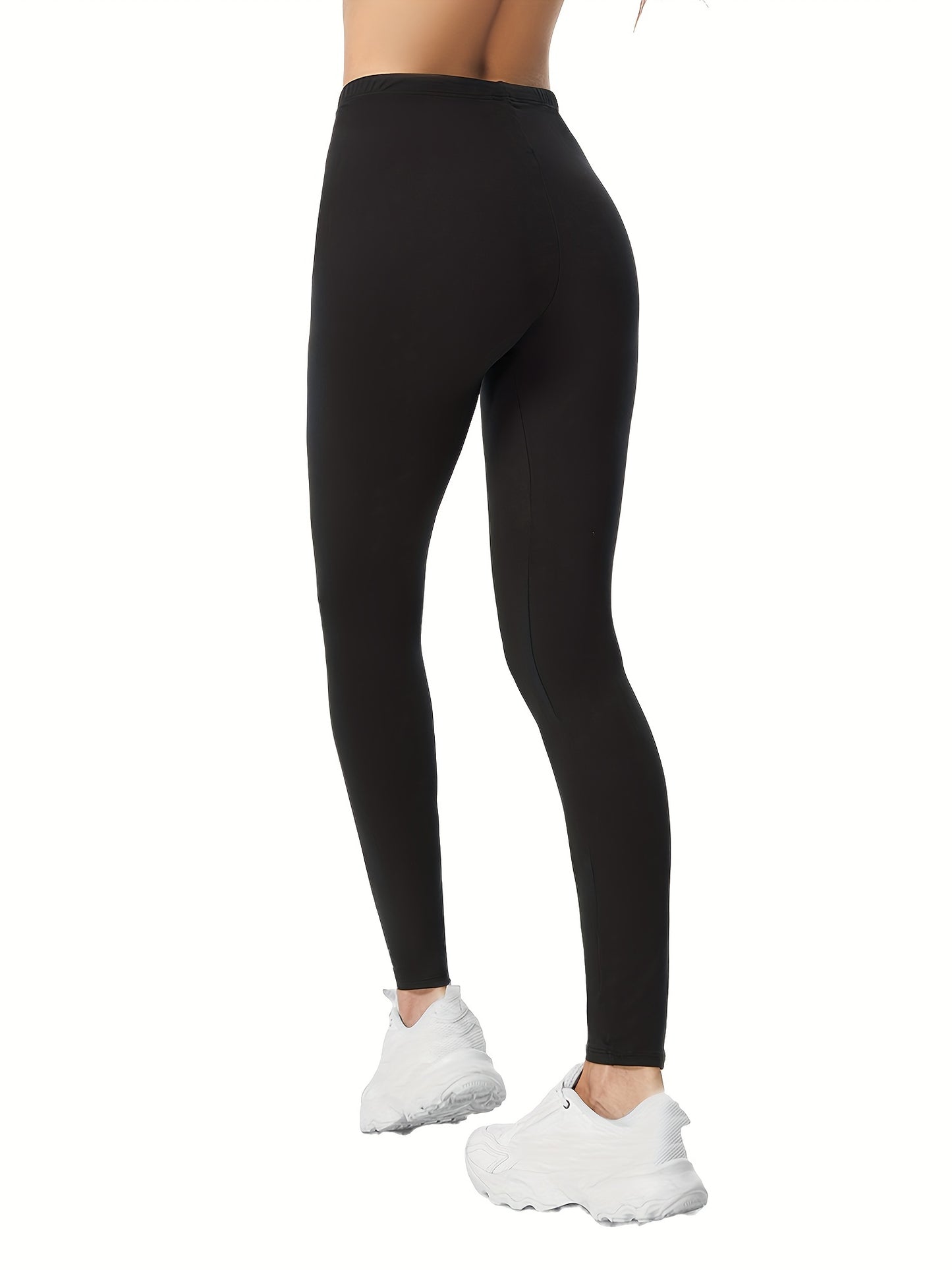 3-Pack High-Elasticity Slim-Fit 9/10 Length Pants - Solid Color Tight Waist All-Season Trousers, Machine Washable &amp; Dry Cleanable, Casual to Dressy Wear (Compatible with Skirts/Blouses) - Bulk Pack for Cost Savings &amp; Easy War