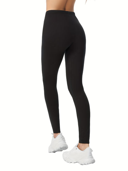 3-Pack High-Elasticity Slim-Fit 9/10 Length Pants - Solid Color Tight Waist All-Season Trousers, Machine Washable &amp; Dry Cleanable, Casual to Dressy Wear (Compatible with Skirts/Blouses) - Bulk Pack for Cost Savings &amp; Easy War