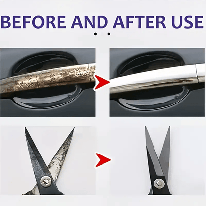 100ml Rust Remover Spray 3.38oz - Dissolves Tire Rust, Protects Hubs and Brake Drums, Suitable for Rust on Scissors, Gears, Tools, Household Dust-Free Metal Surfaces, Kitchen Appliances, Car Tires - Suitable for Car, Bicycle