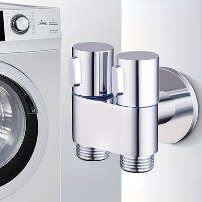 Versatile Wall-Mounted Spray Gun Set with Dual Stainless Steel Valves - Ideal for Bathroom, Pet Showers & More, Chrome Finish, Easy Installation, Fits G1/2 Hoses, Floor Cleaning Tool|Sleek Bathroom Fixture|Durable Alloy Const