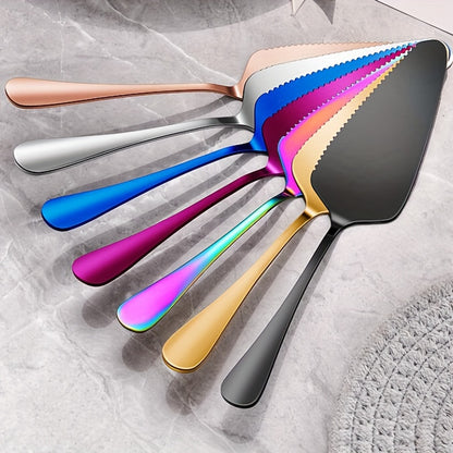 1pc Stainless Steel Cake Shovel, Cake Cream Serrated Edge Baking Tool, Kitchen Gadgets