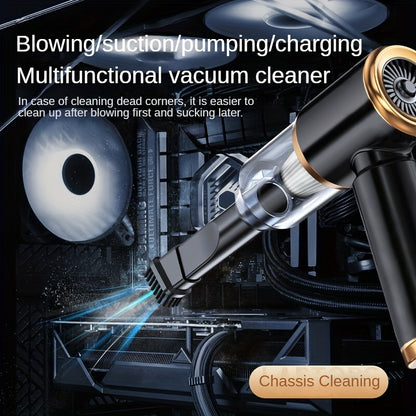 Wireless Handheld Vacuum Cleaner with Blower Function, Powerful Suction, and Compact Design - Ideal for Home, Office, Pet Hair Cleaning - USB Rechargeable, Multi-Functional, Portable, Vacuum Cleaner