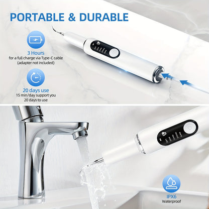 Electric Toothbrush with LED Light, 2 Replacement Heads, 5 Adjustable Modes - Quick, Convenient and Efficient Oral Hygiene Solution, Metal Accessories Included, Daily Oral Care, Oral Hygiene Essentials | Modern Toothbrush