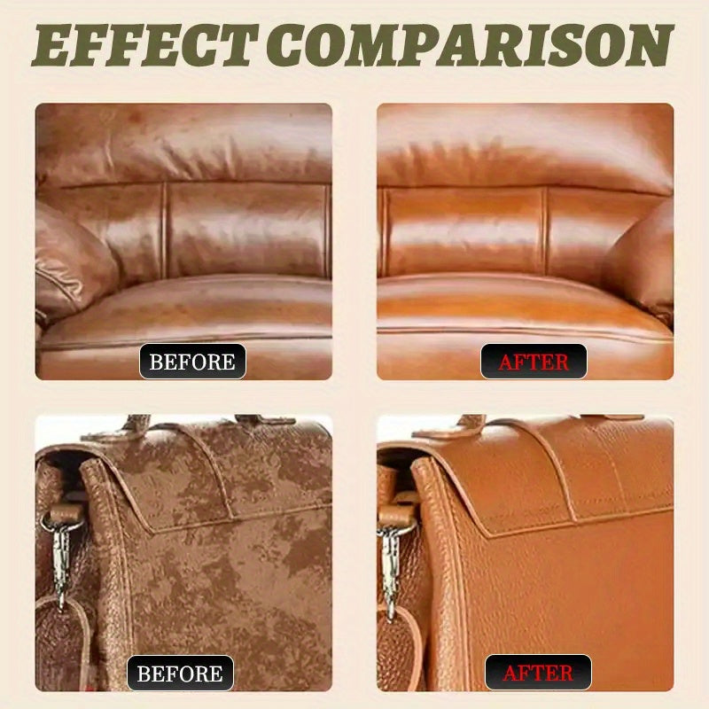 Care and Repair Cream - 500ml Deep Care for Car Seats, Sofas, Jackets, Shoes & Clothing: Enhances Shine, Protects Against Fading, Covers Whitening, Prevents Cracking & Aging