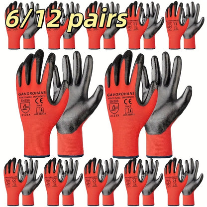 6/12 Pairs of Gardening Gloves, Work Gloves, Men's Work Gloves, Gardening Garbage Cleaning Gloves, Women's Gardening Gloves, Gardening Tools, Gardening Work Gloves