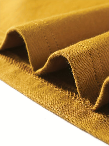 T-shirt infantil de cor sólida, blusa casual de manga curta, t-shirt infantil para o verão.