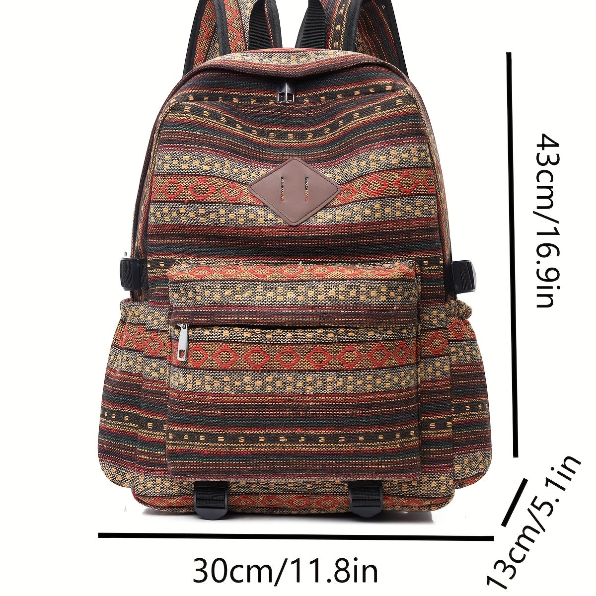 2025 Vintage Style Backpack with Adjustable Straps, Multiple Compartments in Brown, Red, Blue and Gray, Large Capacity Travel Backpack and Daypack, Travel Backpack