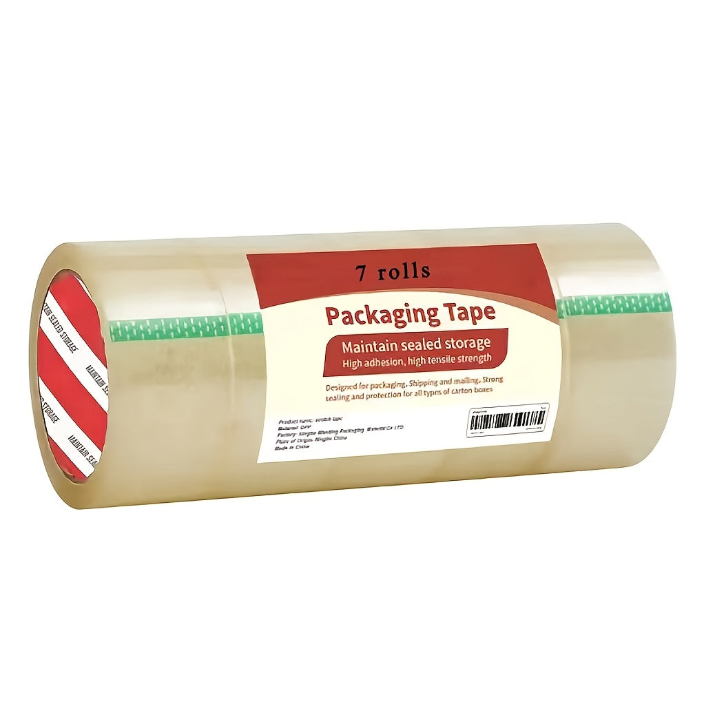 7 Rolls of 71.32 meter of Heavy Duty Clear Tape - Waterproof and Firm Seal for Packing and Moving - Polypropylene Carton Sealing Tape for Home, Office, Commercial Use