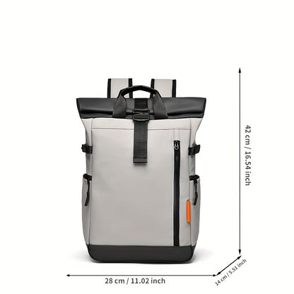 Men's Large Capacity Expandable Laptop Backpack - Heavy-Duty 39.62 cm Computer Bag with 15-Inch Compartment, Padded Shoulder Straps & High Quality Design for, College,, Travel - Durable Black/Grey Commuter Backpack for s, Bac