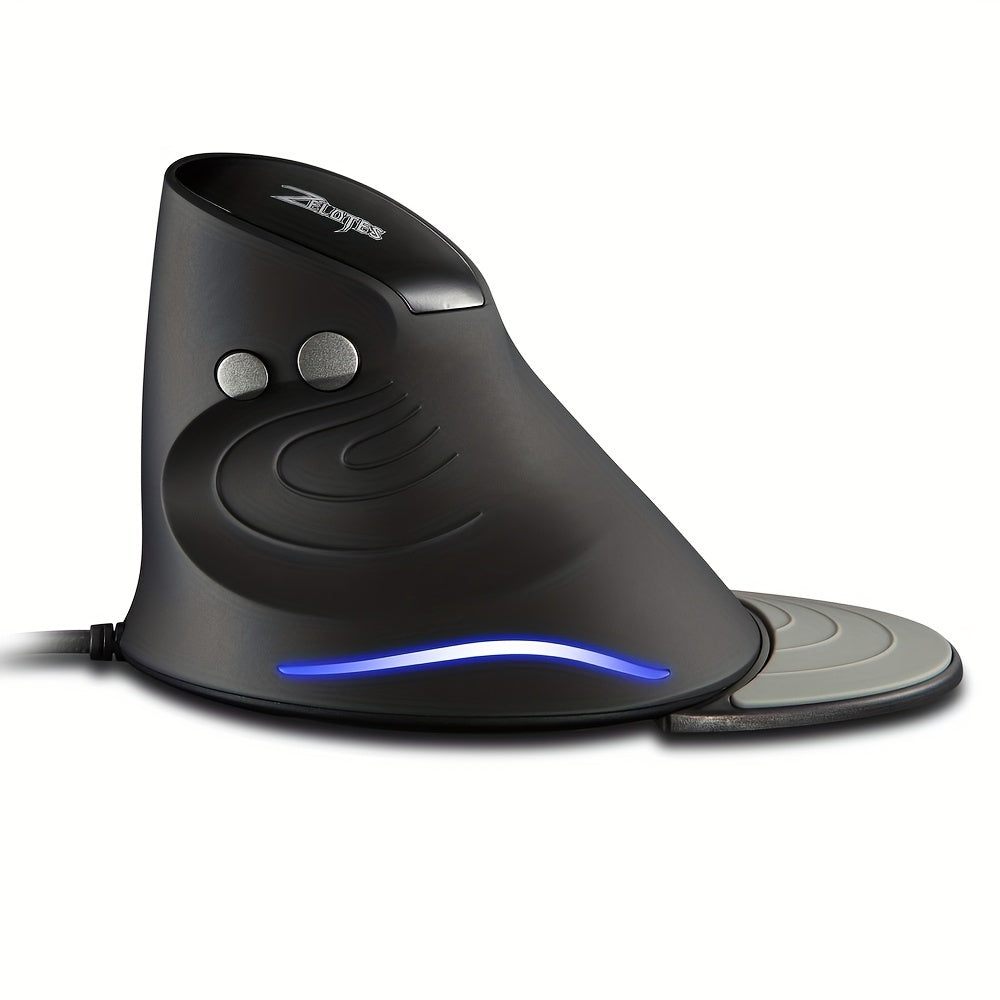 Vertical Wired Mouse, Ergonomic Design, 6 Buttons, Suitable for PC/Mac/Laptop Vertical USB Wired Mouse, Gaming E-Sports Mouse, ZELOTES T-30