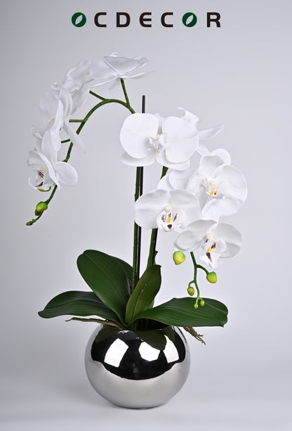 1pc, Faux Orchid, Potted Plant, Potted Flower Ornament Decorative Flower Plant, Photo Props, Outdoor Decor, Home Decor, Mother's Day Gifts Birthday Gifts