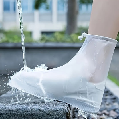 2pcs, Waterproof Shoe Cover, 1 Pair, Silicone Rain Boot Protector for Men and Women, Durable Non-Slip Plastic Shoe Cover Protector with Waterproof Layer - Ideal Gift Choice!