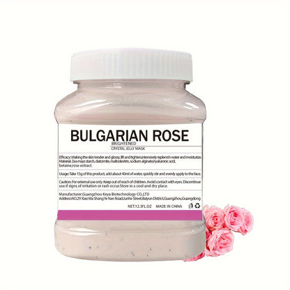 12.3Fl.Oz Bulgarian Rose Jelly Mask For Facial Skin Care, Natural Gel Hydro Face Masks, Professional Peel Off Hydro Jelly Mask, Moisturizing, Improving & Hydrating