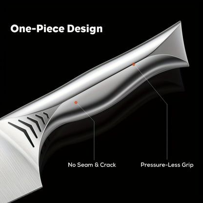 Brodark Kitchen Knife Set With Block, 15pcs Knife Block Set With Built-in Sharpener, Stainless Steel Knives Set For Kitchen, NSF Certified Kitchen Knives, Shark Series