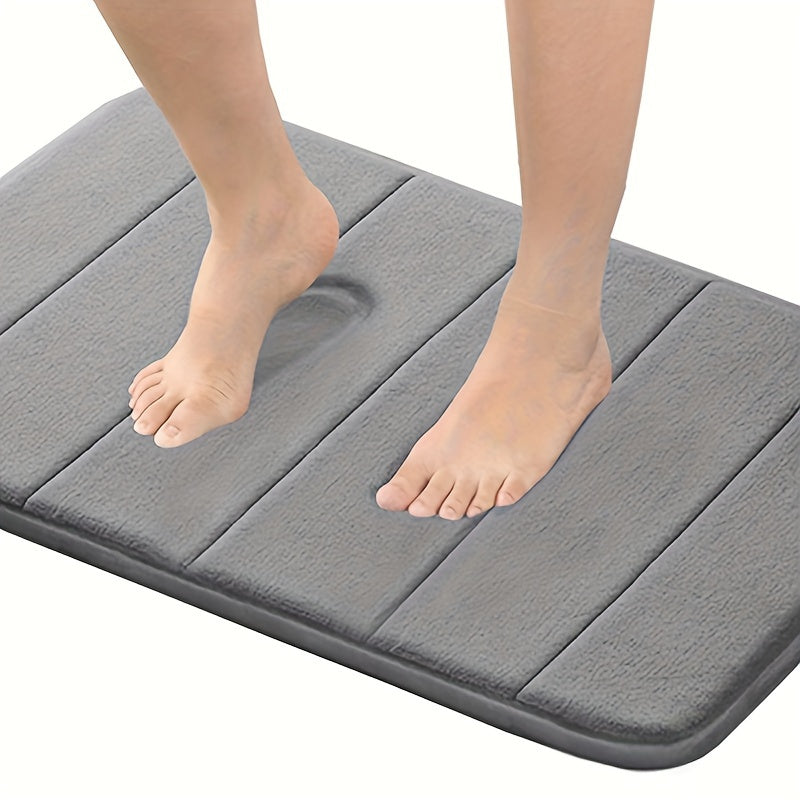 1pc Soft and Comfortable Bathroom Memory Foam Mat with Quick Absorption and Anti-Slip Properties, Bathroom Decor, Bathroom decorations, bath rug, kitchen Area Rugs, Laundry, bedrooom, shower, indoor mat