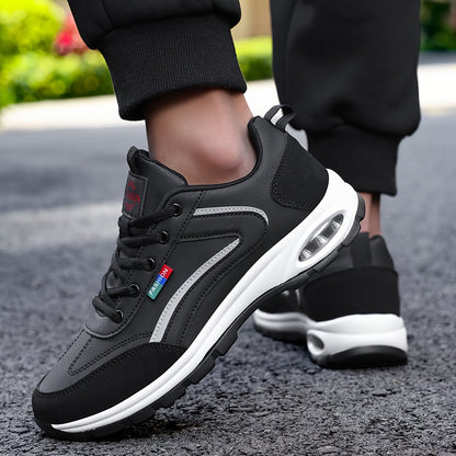 Calçado desportivo casual para homem com amortecimento de ar, confortável e leve para conduzir, lazer, treino e caminhadas ao ar livre.