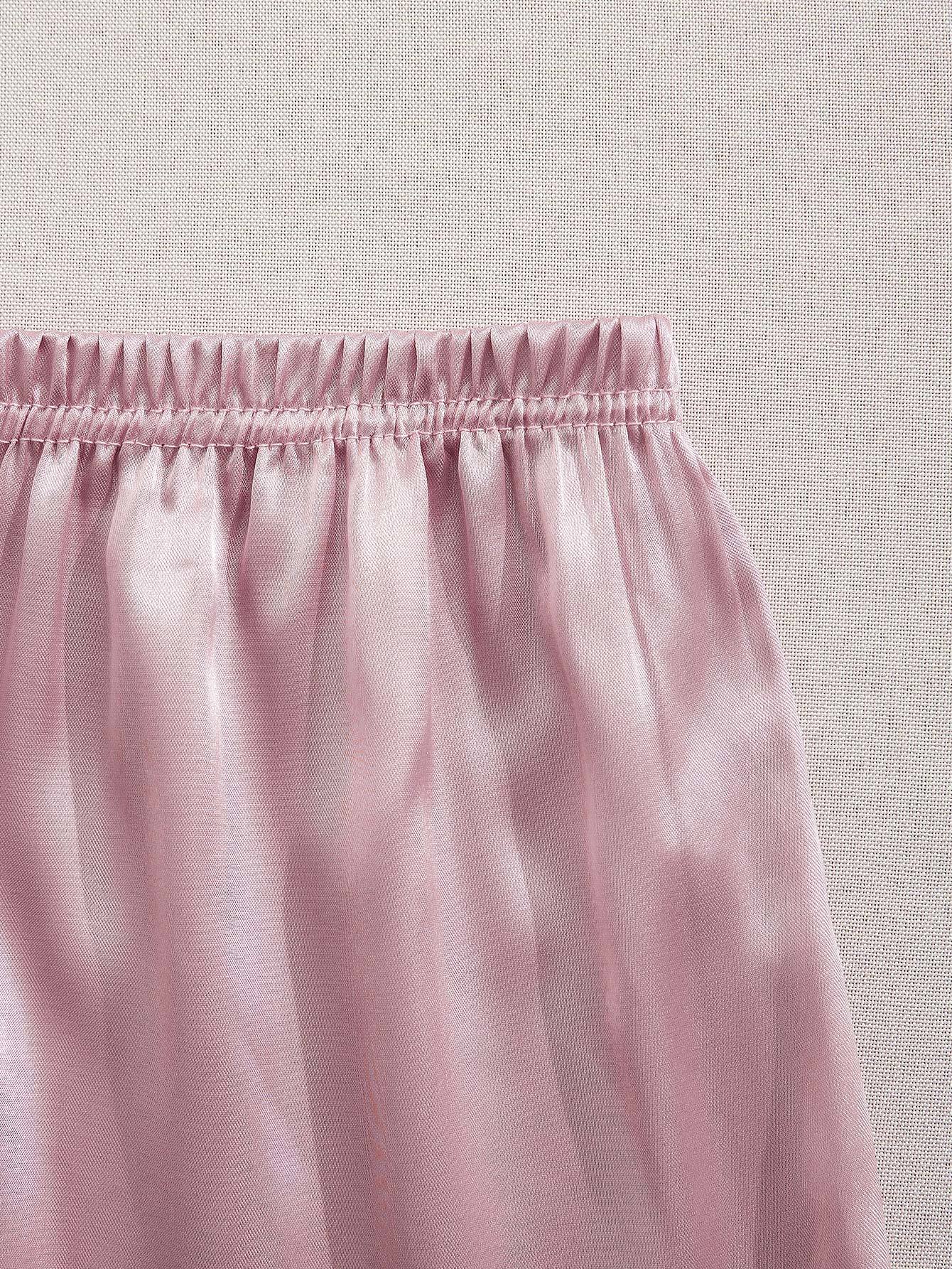 3 Sets Satin Pajama Set, Short Sleeve Lapel Top &amp; Elastic Waistband Shorts, Women's Sleepwear &amp; Loungewear