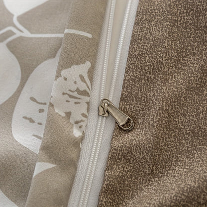 3pcs Nihe Dayu Printed Duvet Cover Set, All-Season Bedding with Zipper Closure, Machine Washable Polyester 100., Sanded Craftsmanship, Leaf Pattern Design, Duvet Cover Set For Bedroom Decor, Duvet Cover Set