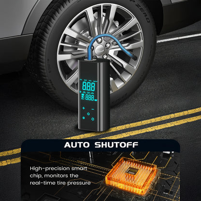 Recommendation: 150PSI High-Speed Inflator Pump with Intelligent Digital Display And Emergency Tire Repair Light. Suitable for Inflating Cars, Motorcycles, Bicycles, And Various Balls. Obsidian Black Version.