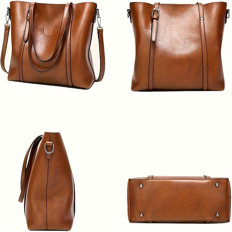 Large Capacity Genuine Genuine Leather Women's handbag with Zipper Closure and Wrist Strap - Durable Top-Grade Genuine Genuine Leather, Suitable for Travel, Business, and Outdoor Activities - Multiple Colors Available