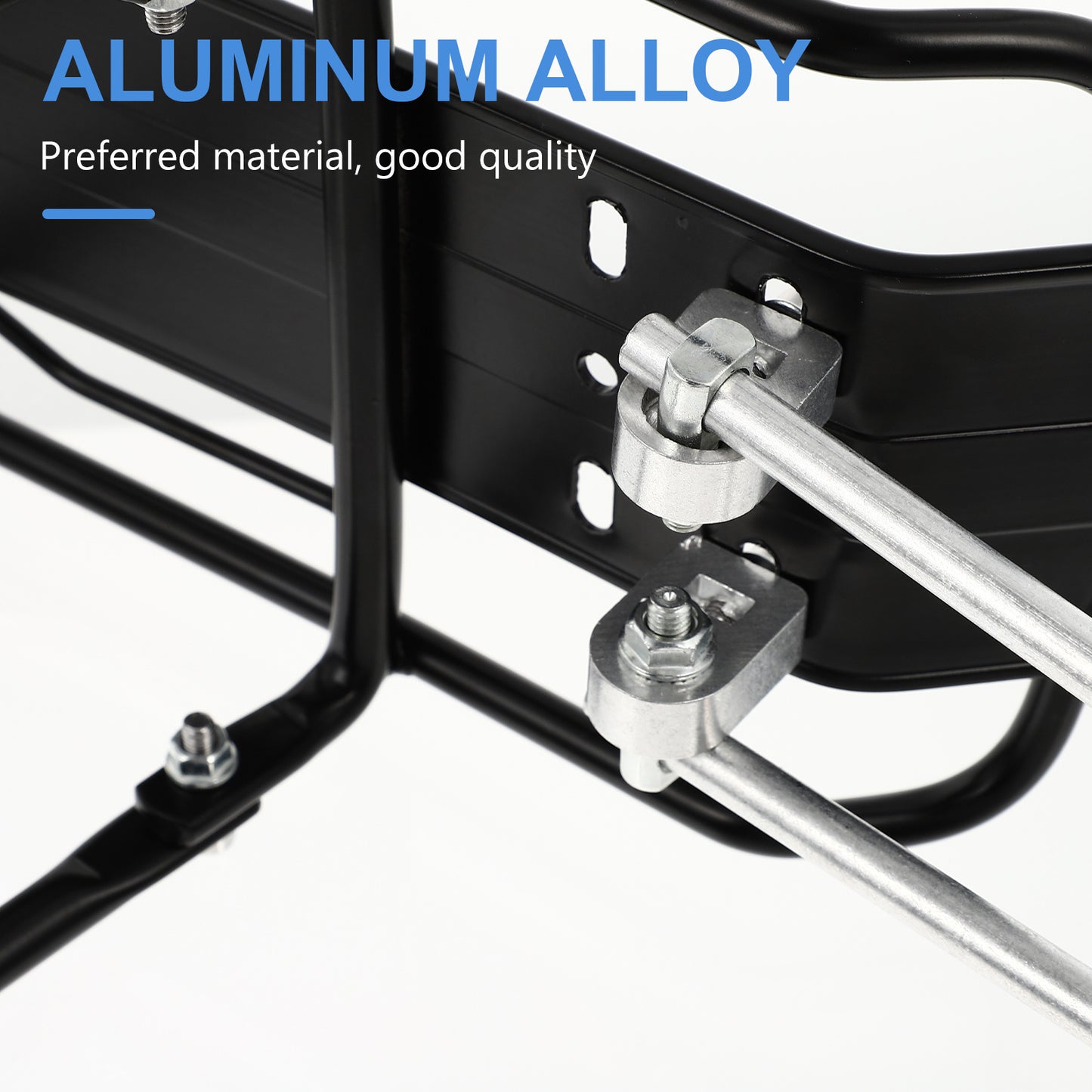 High-Quality Black Stainless Steel Electric Bike Rear Rack - Durable, Rust-Resistant, Easy to Install Carrier Basket for Dirt Bikes and Mountain Bikes, Mountain Bike Rack | Versatile Bike Rack | Stainless Steel Rack