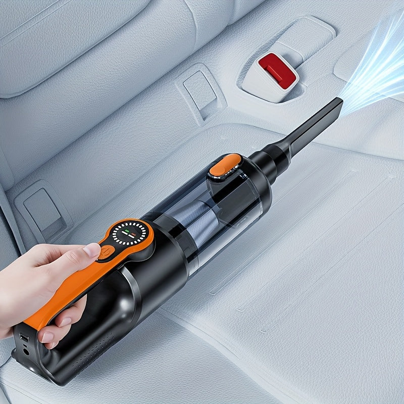 Car Handheld Wireless Vacuum Cleaner, Strong Suction, Portable Vacuum Cleaner, USB Rechargeable with LED Light, Suitable for Cars, Pets, Hair, Beds, Home