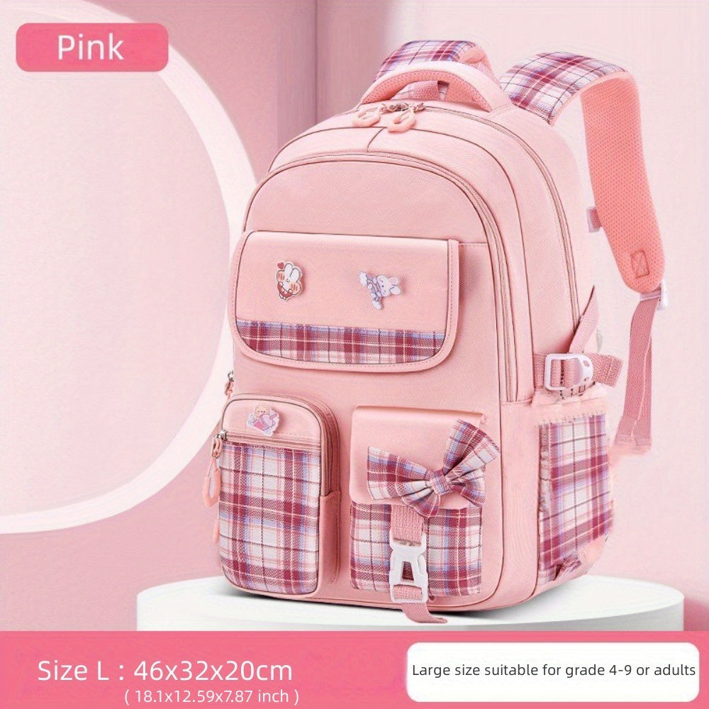 Bow Tie Lady Pink INS Backpacks for Girls Backpack School Bookbag for Teenage Cute Book Bag, Buy Backpack