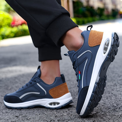 Calçado desportivo casual para homem com amortecimento de ar, confortável e leve para conduzir, lazer, treino e caminhadas ao ar livre.