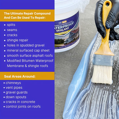 2kg RV Transparent Waterproof Sealant - Covers Up to 160 SqFt @ 1/12" Tickness, Ideal for RV Roof, Windows, Gutters &amp; More, Durable &amp; Flexible Sealant for Home Improvement, Roof Sealant, Versatile Sealant, High Quality Sealan
