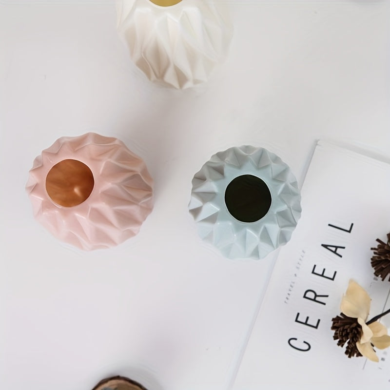1pc, Nordic Plastic Vase, Creative Modern Vases, Nordic Style Flower Arrangement, Simple Flower Vases Decor, Scene Decor, Room Decor, Wedding Supplies, Wedding Favors (Flowers Not Included)