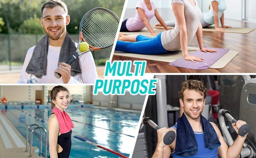 4pcs Microfiber Gym Towels for Men & Women - Quick Dry, Super Absorbent Sports Towel Set for Fitness, Yoga, Golf, Camping - Perfect Gift Idea, Best for Christmas, Perfect for Thanksgiving