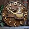 Relógio de Parede Silencioso para Amantes de Café