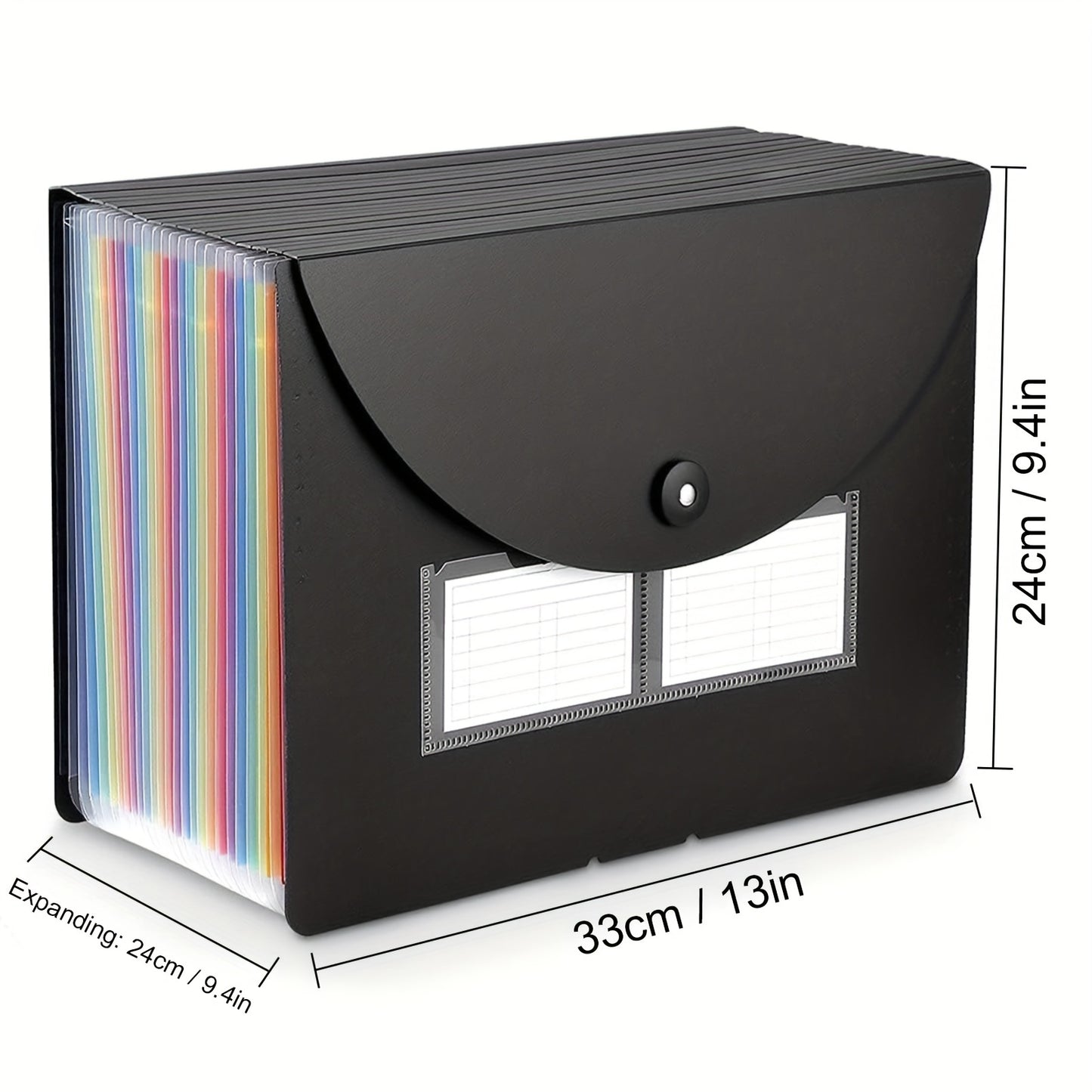 1pc 25 Pockets File Folder Organizer, Expandable Plastic Filing Box, Paper/Document/Receipt Organizer Folders (A4/Letter Size) Art Supplies Folder Multi-Purpose Standing Folder for Office School Home