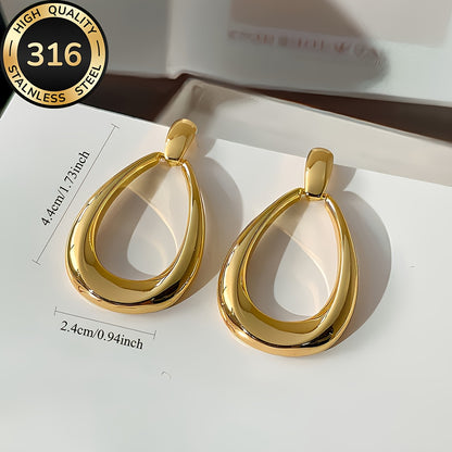 High-Quality Stainless Steel Hypoallergenic Golden Water Drop Earrings, Fade-Resistant, Comfortable and Versatile, Simple and Elegant, Earring For Woman, Earring For Women, Earing For Women, Earring For Women Stylish, Elegant