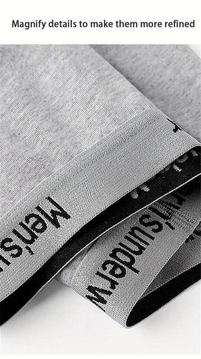 10pcs Men's Cotton Underwear, Casual Boxer Briefs, Breathable Comfort Stretch Sports Short Pants, Underwear for Men Boxers, Boxer Shorts for Men Personalised Gifts, Leisure Underwear, Casual Wear, Snug Fit, Stretchable Fabric
