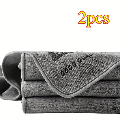 5/2pcs Luxury Microfiber Car Washing Towel, Soft Drying Cloth for Car Body with Double Layer of Thickened and Highly Absorbent Plush