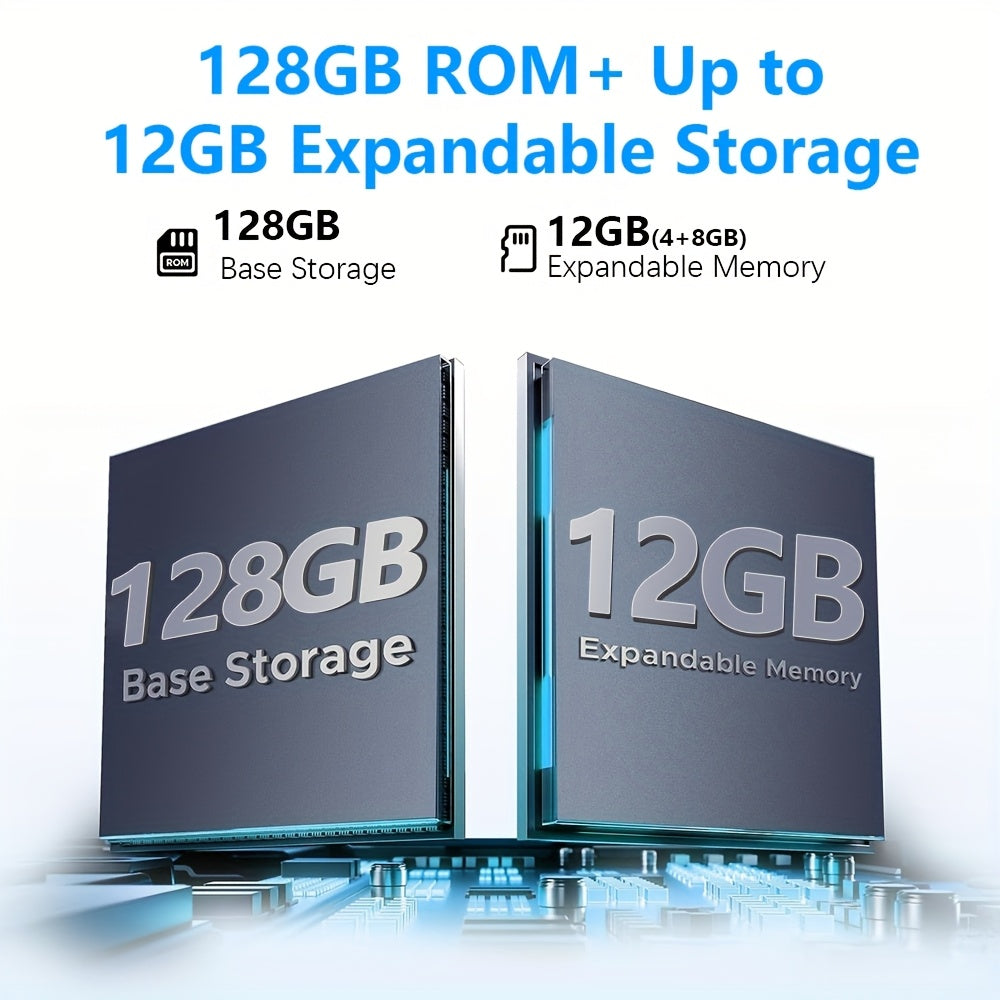 CRELANDER W30 2 in 1 Tablet PC Android 15 Tablet, RAM 12GB (4+8GB Expand)+128Gb ROM, with Case, (Keyboard, Mouse, Pen) Can Optional, 2.4G/5G Wifi, GMS, GPS, Google, Pad, Tablet PC, Tablet, Pad