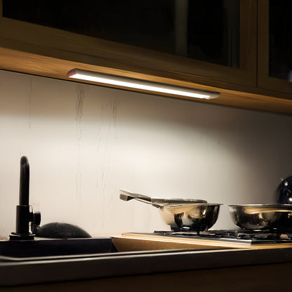 2pcs Under Cabinet Light, Closet Light, Rechargeable Battery Operated Motion Sensor Light Indoor, Magnetic Dimmable Closet Lights, Wireless Under Counter Lights for Kitchen, Stairs metal Shell